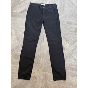 Banana Republic Womens Black Leopard Print Skinny Fit Pants Size 25/0